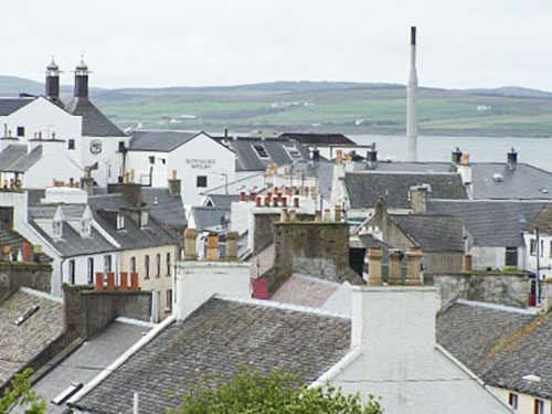 view over bowmore and loch indaal